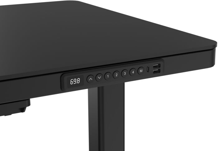 Zen Quartz 120 Hækkanlegt skrifborð - Svart